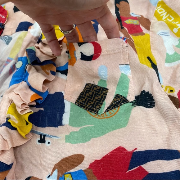 Fendi authentic oversized ruffled dress size S - Picture 5 of 16